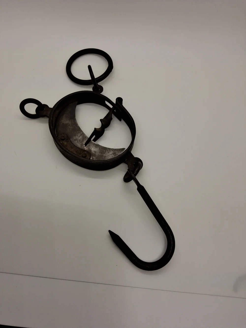Primitive Antique Rusty Iron Scale with Hanging Hook ~ Rare Find~